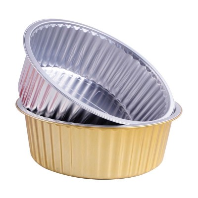 Large round aluminum baking cup 3000 ml disposable food pan 9.84inch aluminum container for bakery